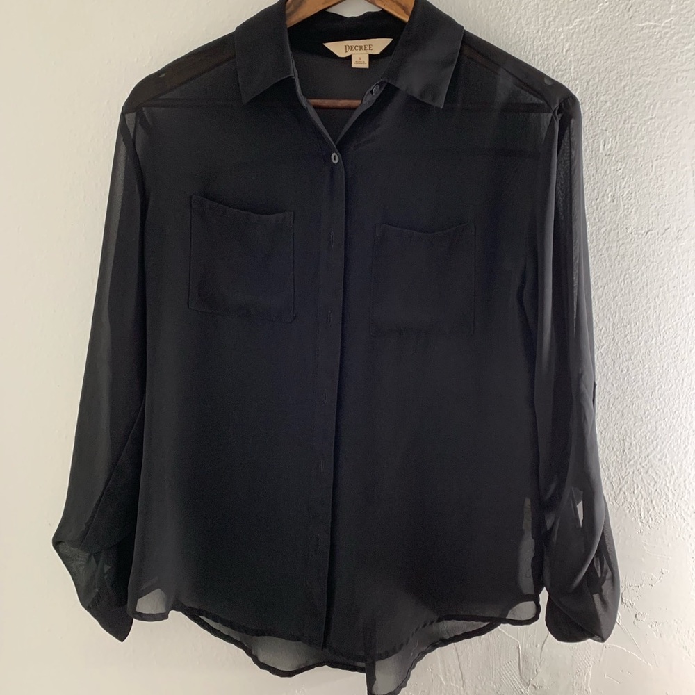 Black Sheer Decree top